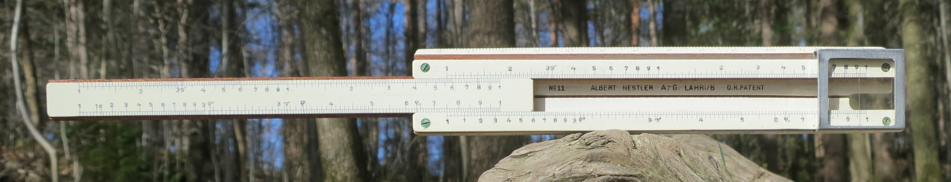 Figure 3 — An Albert Nestler slide rule (no. 11) made in Lahr, Germany.